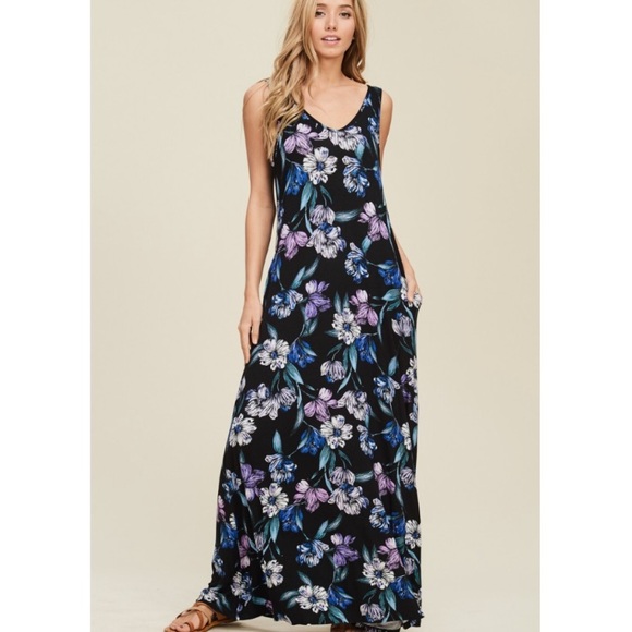FLORAL MAXI DRESS - Picture 4 of 8